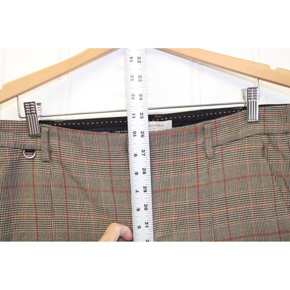 Anthropologie The Essential Slim Crop Pants Check Plaid Chino Office Size 12 - Picture 4 of 11